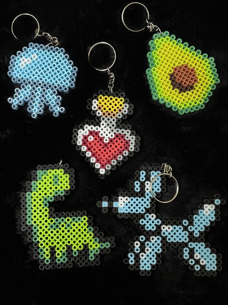 perler bead keychains